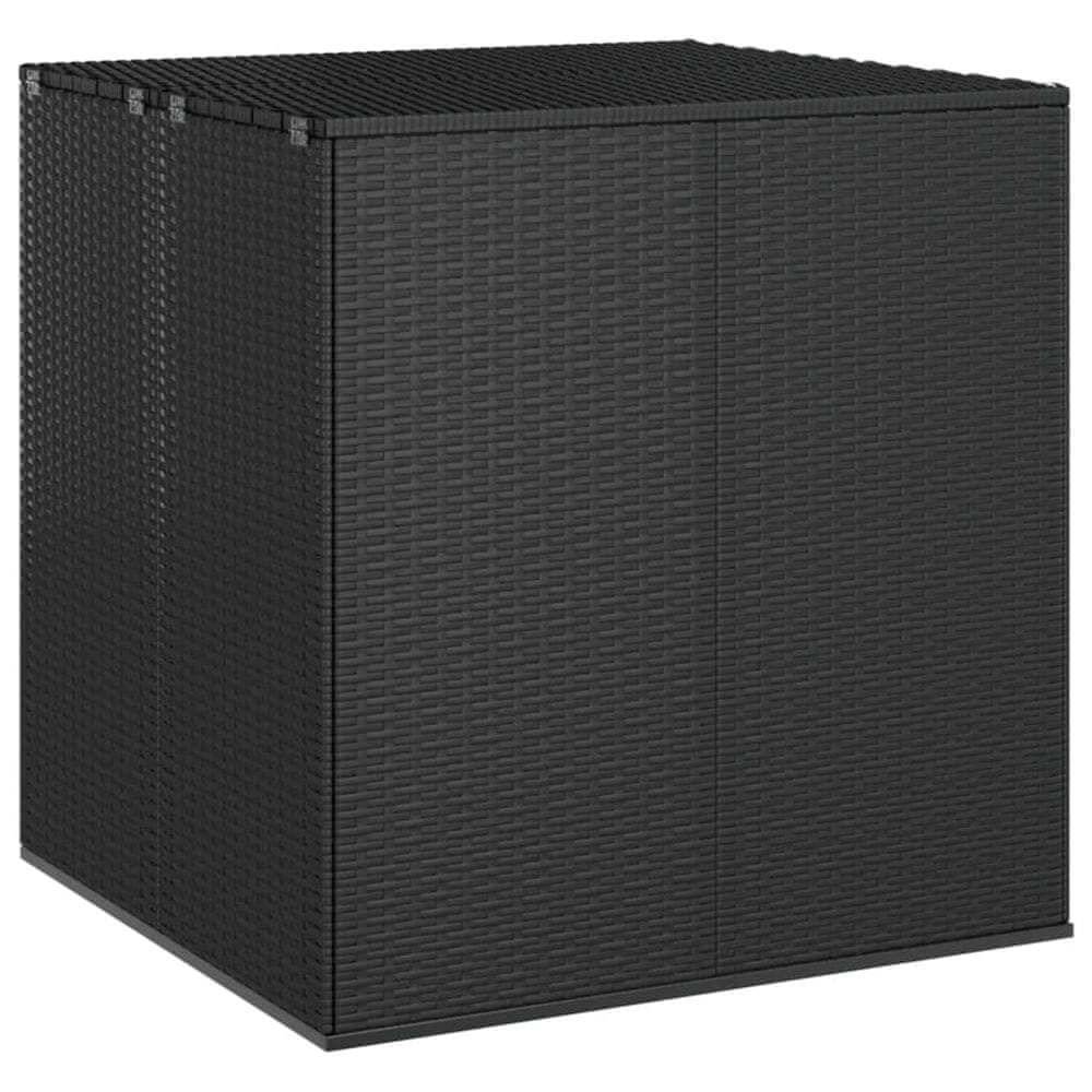 Vidaxl Záhradný úložný box z polyratanu 100x97,5x104 cm čierny